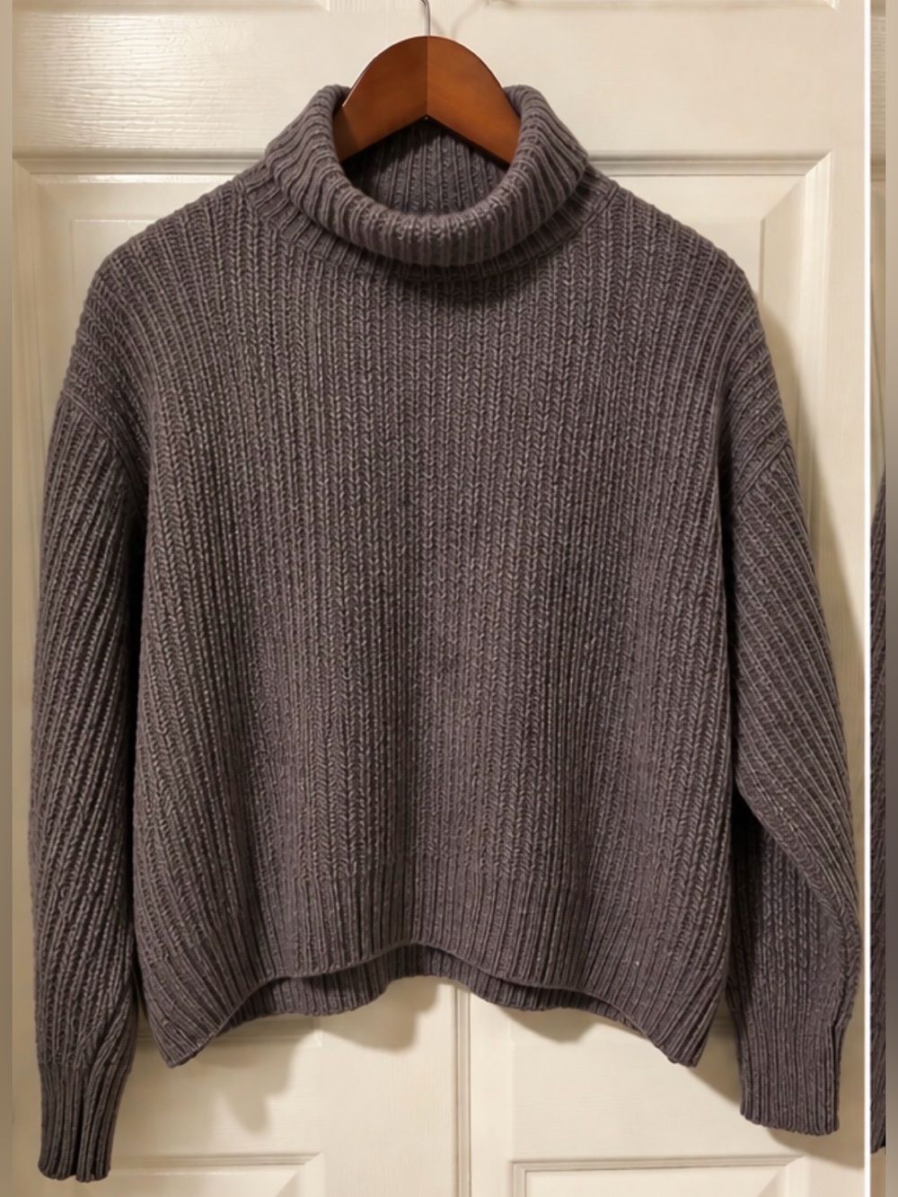 Wilfred Ribbed Turtleneck Sweater in Gray